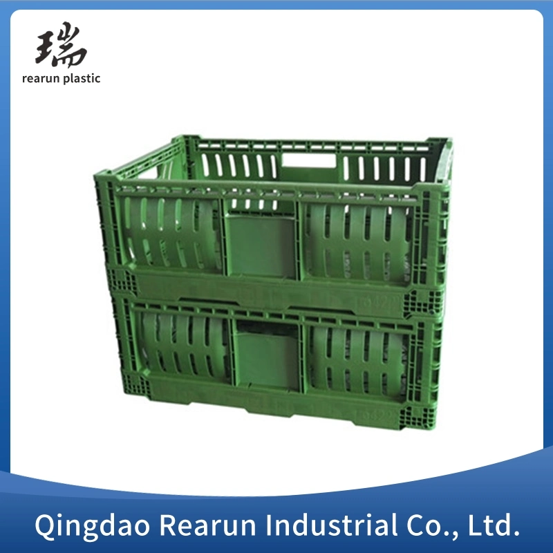 Chinese Household Folding Plastic Crate Collapsible Stackable Storage Basket