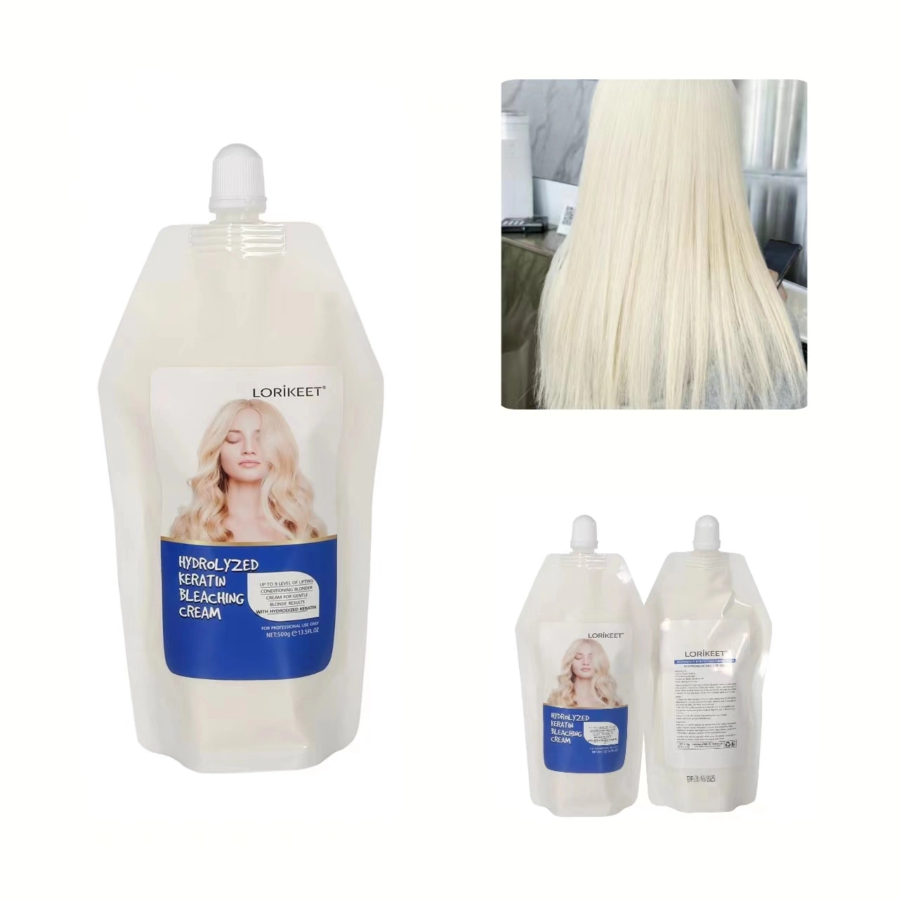Crème de blanchiment Oxy blanchissement des cheveux Blonde pour la crème de blanchiment des cheveux