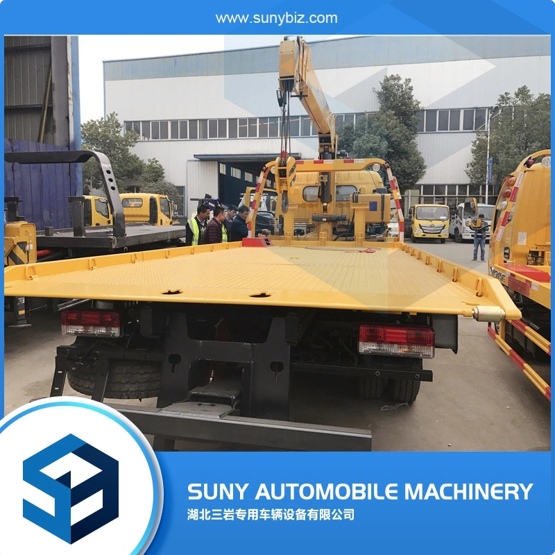 3ton 3 Tons 4ton 4tons Wrecker Flatbed Underlift Recovery Truck for Carryting Two Cars