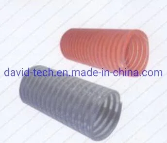 PVC Qingdao Transparent Helix Spiral Steel Wire Reinforced Water Delivery Flexible Pipe Hose Tube