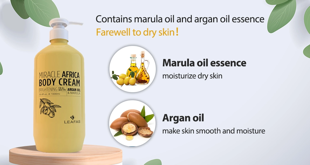 African Argan Oil and Marula Brightening Body Care Products Body Cream