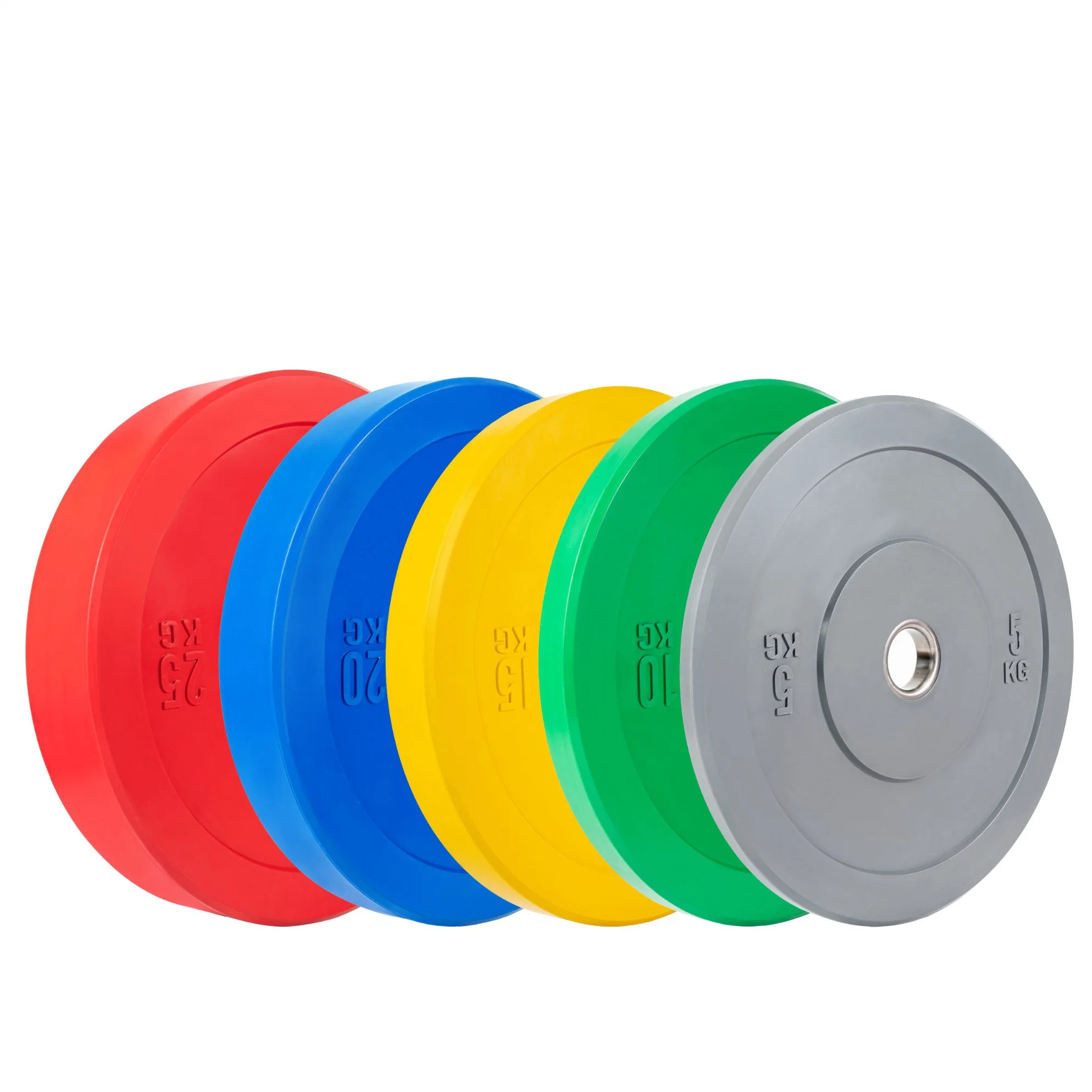 Sport exercice de force caoutchouc couleur plaque de poids pour la salle de sport