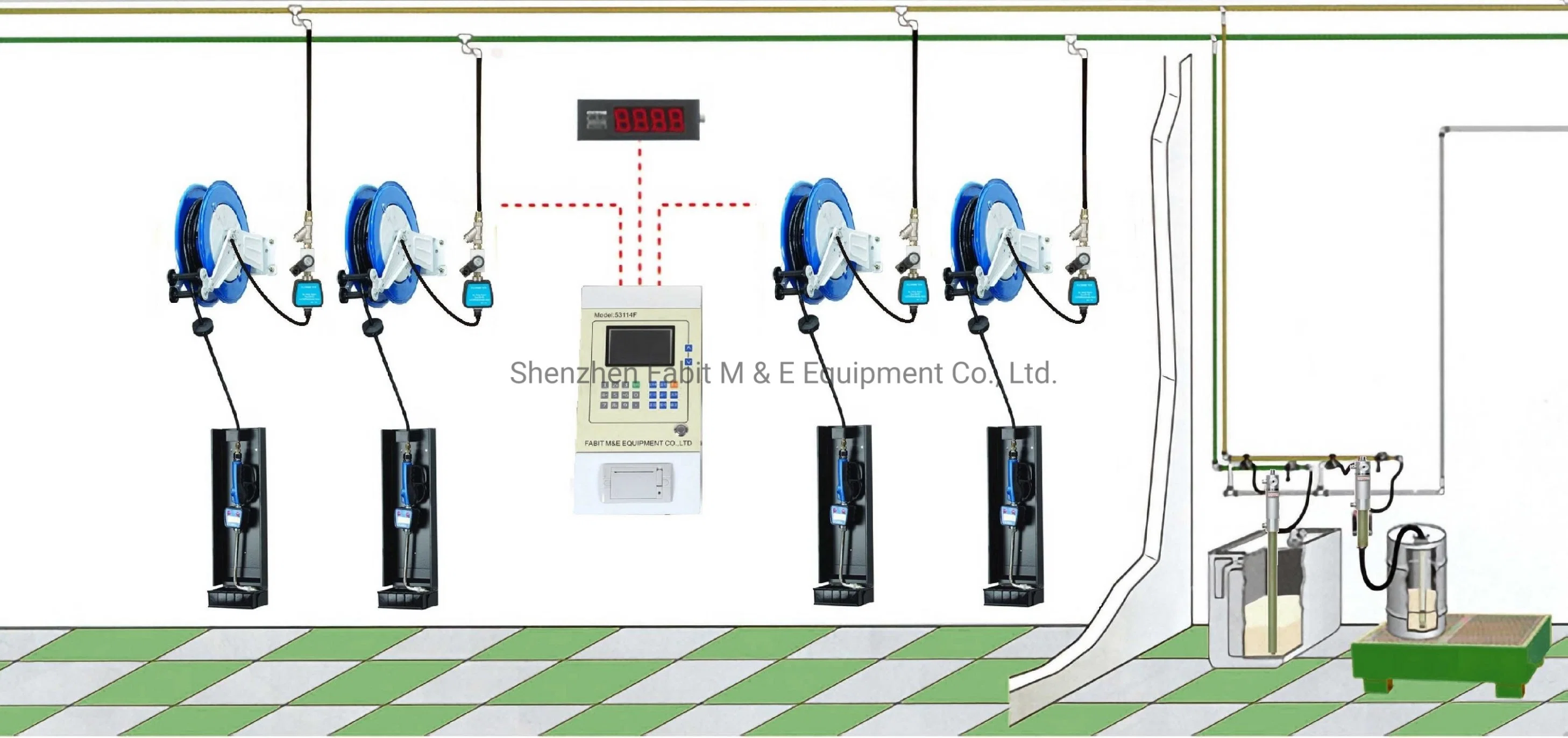 Fabit fluido sistema de monitoreo de aceite en el taller de reparación de automóviles
