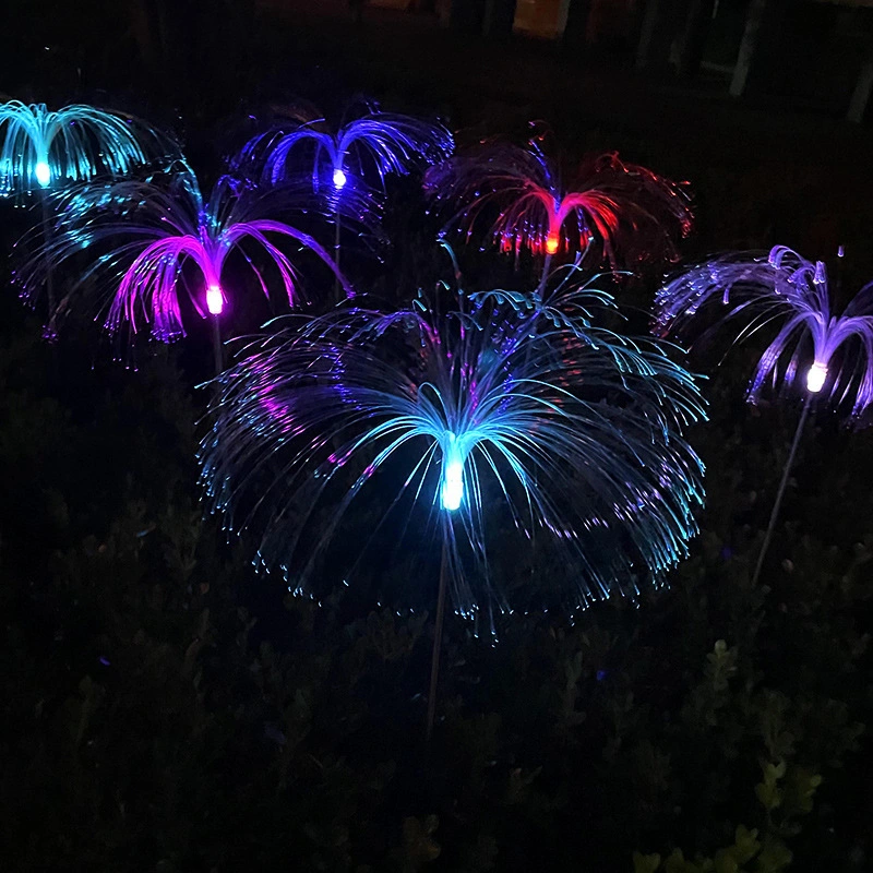LED Lanterna Solar Luz Medusa Luz de Fogo de Artifício Dandelion Paisagem relvado decorativas Light
