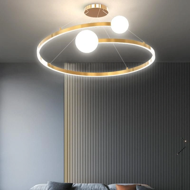 Nordic Lamp Modern LED Pendant Lights for Dining Room Living Room Shop Circle Chandelier (WH-MI-299)