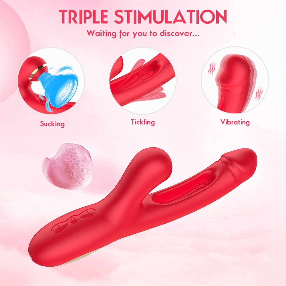 New Stimulate Clitoral G Spot Sucking Telescopic Thrusting Big Rabbit Vibrator