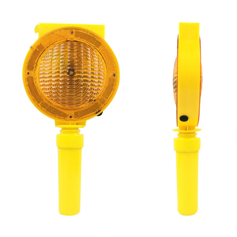 Feu de circulation ce jaune rouge LED Barricade clignotant / Feu de barricade solaire conique pour avertissement de sécurité