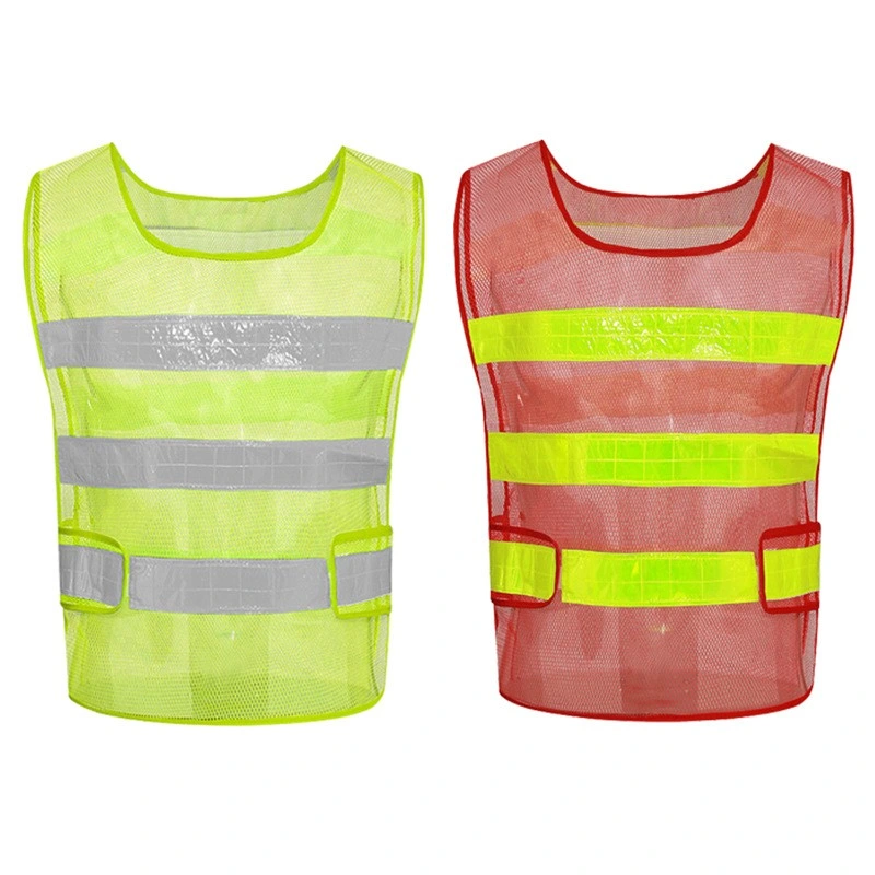 Multi Pocket Mesh Safety Construction Site Road Reflective Clothing