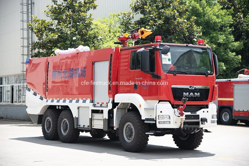 Allemagne Man 6X6 ARFF aéroport camion de lutte contre l'incendie véhicule spécialisé Usine de Chine