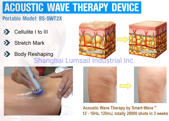 Onda Acústica Incidiram Shockwave Equipamento de Terapia de Beleza Corporal