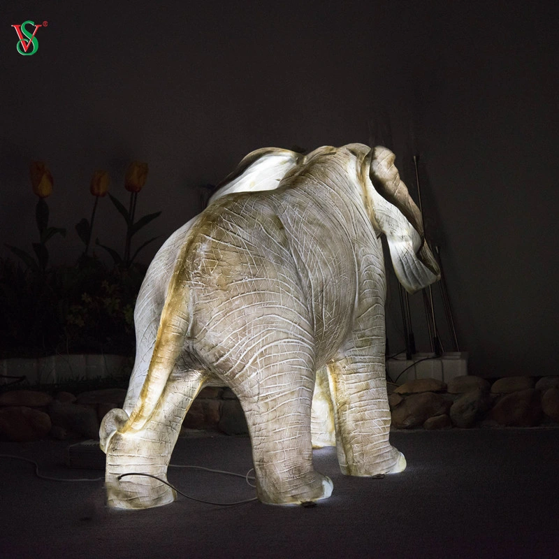 Theme Park Fiberglass Elephant Wild Animal Statues