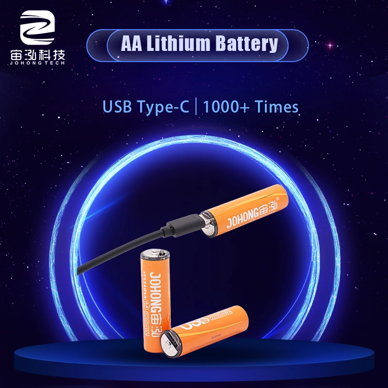 Rechargeable Lithium 1.5V 2200mwh AA Batteries for Toy Microphone