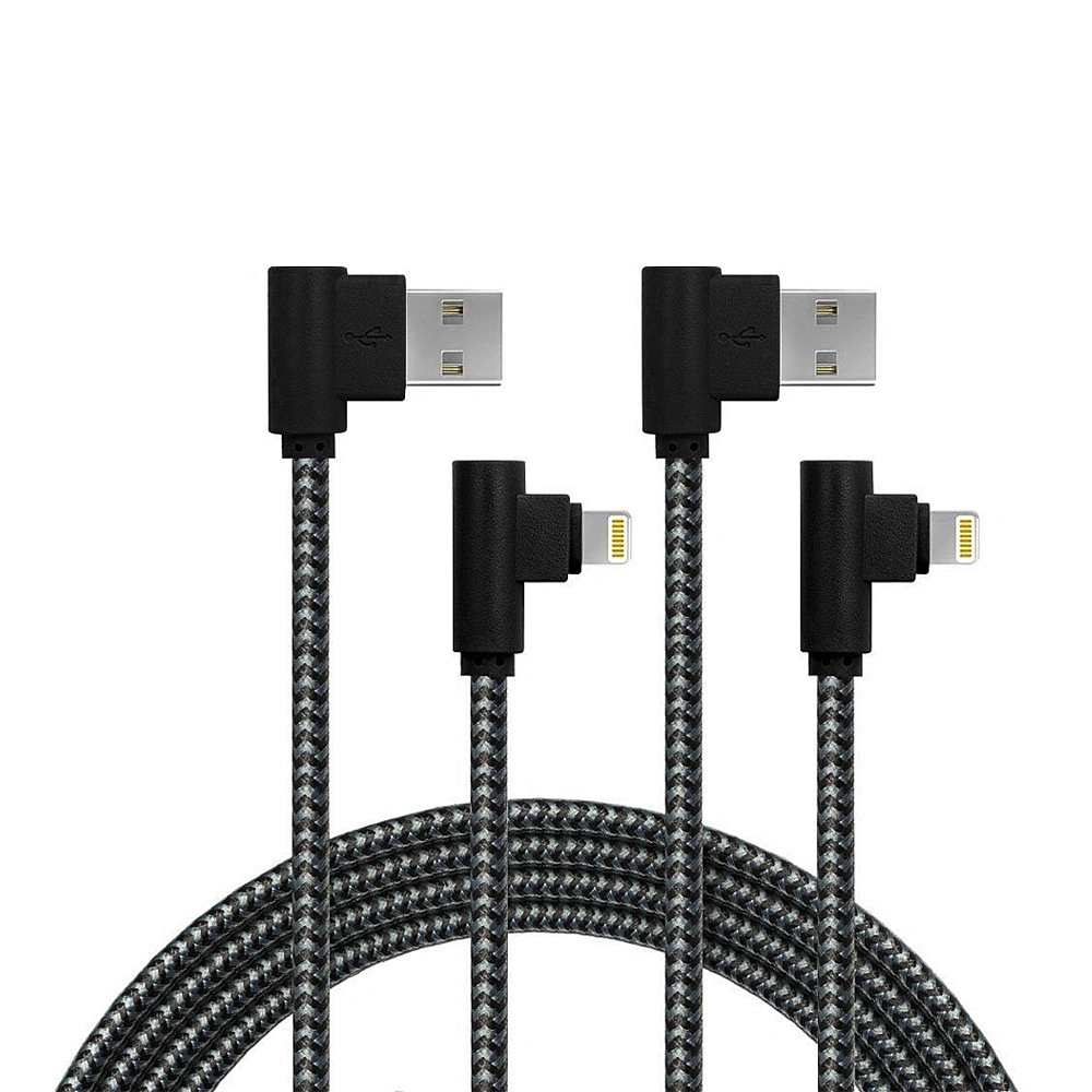 Cargador rápido de codo de 90 grados cable de datos USB para el iPhone8/X/11