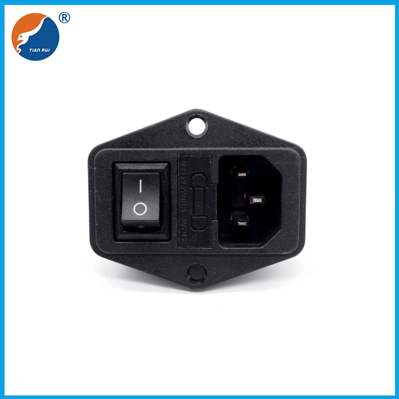 10A 2 Pin AC Power Socket AC Socket Outlet with Fuse