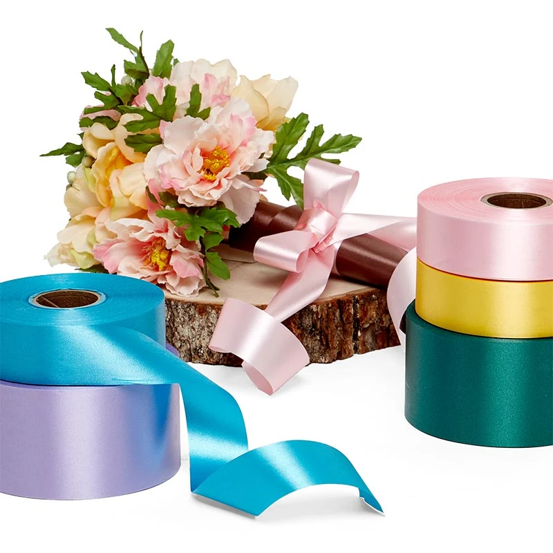 Customise Woven Plain 1/8 1/4 3/8 1/2 5/8 6/8 1 1-1/2 2 Gift Single/Double Face Paper Card Packing 100 Polyester Satin Ribbon