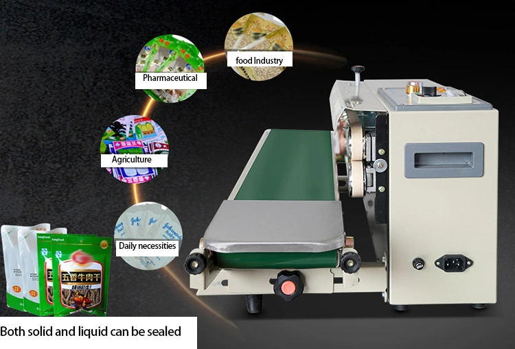 Continuous Heat Sealing Machine / Electronic Thermostat Control / Automatic Conveying Device