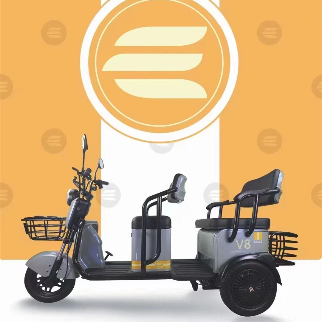 Vélo tricycle électrique de marque Saige 3 roues pour 2-3 personnes