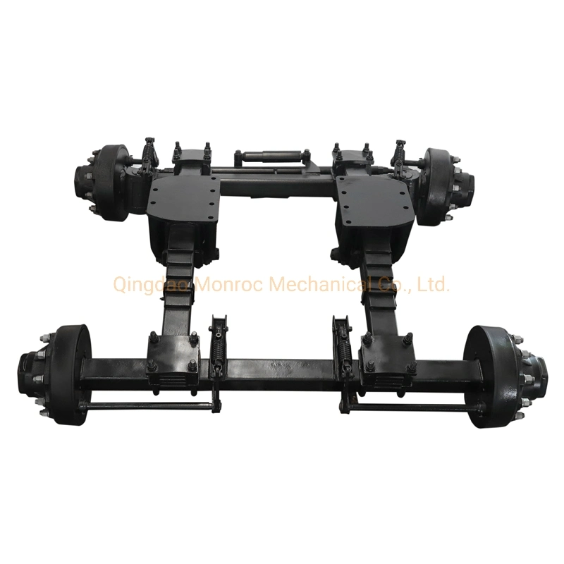 Agricultural Trailer Bogie Suspension with Steering Alxe 6-13T 80square\Leaf Spring