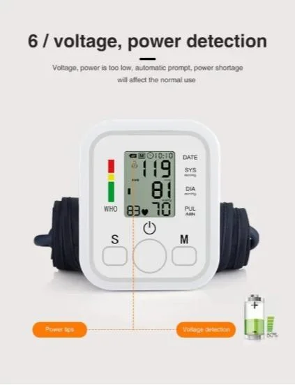 Sphygmomanomètre Ecran LCD moniteur de pression artérielle du bras supérieur