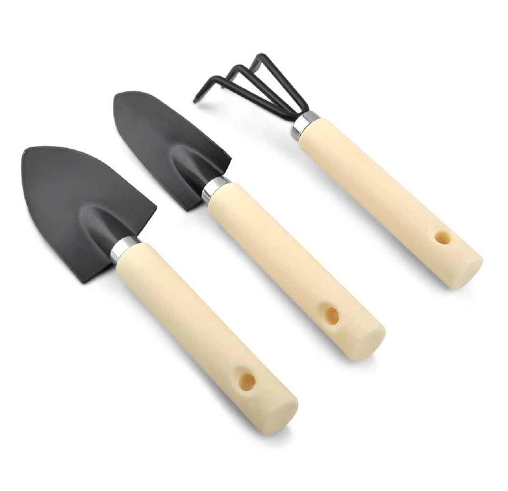 Kit de jardinage extra-robuste avec poignée en bois et boîte de rangement Bl18401