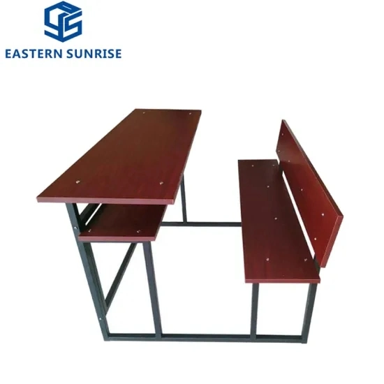 Cheap Restaurant/Dinningroom/Meetingroom Metal Wood Furniture Double Desk and Chair