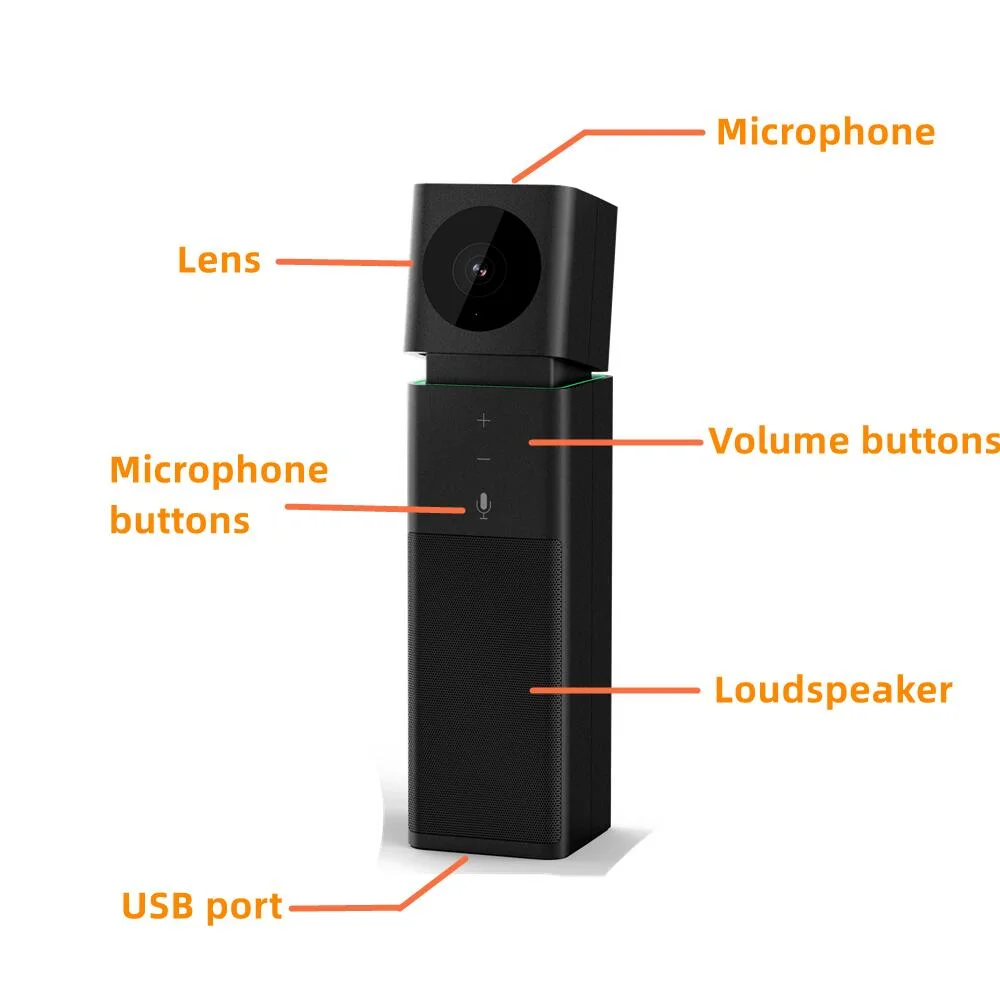 Caméra de conférence vidéo Dahua 2 MP Haut-parleur caméras vocales vidéo USB Salle de réunion