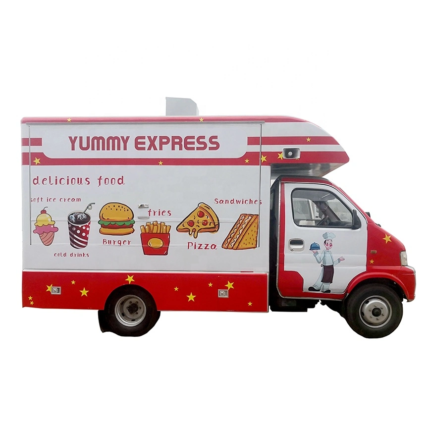 Outdoor Mobile Kitchen Fast Food Truck with Cooking Equipment for Selling Hot Drink and Food on The Street