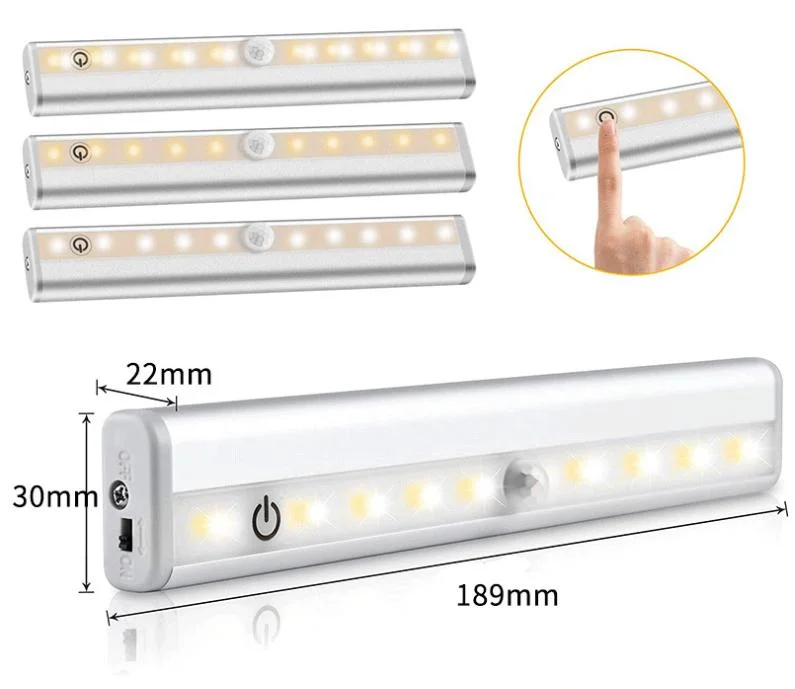 Armário de controlo remoto por grosso, candeeiro de mão Night Home decoração Dimmable Under Luz de armário noturno LED do armário de iluminação de balcão com temporização Definição