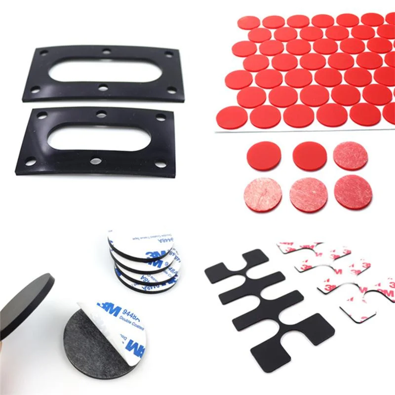 Free Sample Customized Round Custom Self Adhesive Sticky Silicone