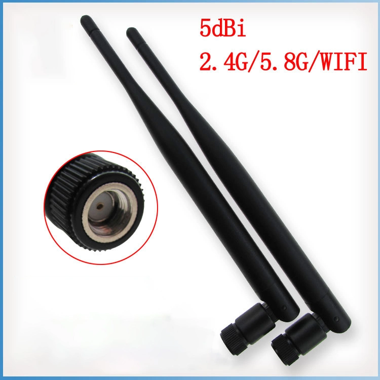 2.4/5.8g Dual Band WiFi Router Antenna 5dB High Gain Omnidirectional Rubber Bar Antenna GPRS Antenna