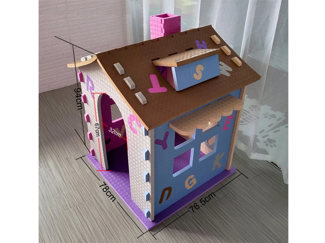 Children DIY EVA Puzzle Toys Kids Pretend Play EVA Toy House