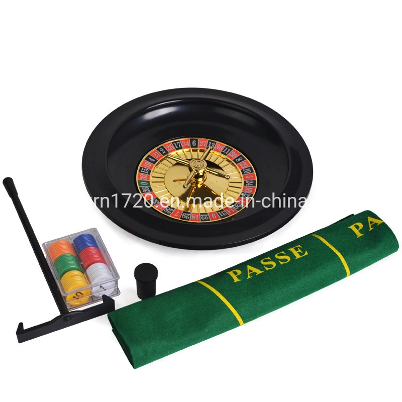 10'' Roulette Mall Poker Chips & Table Cloth & Chips Roulette Drinking Game Set