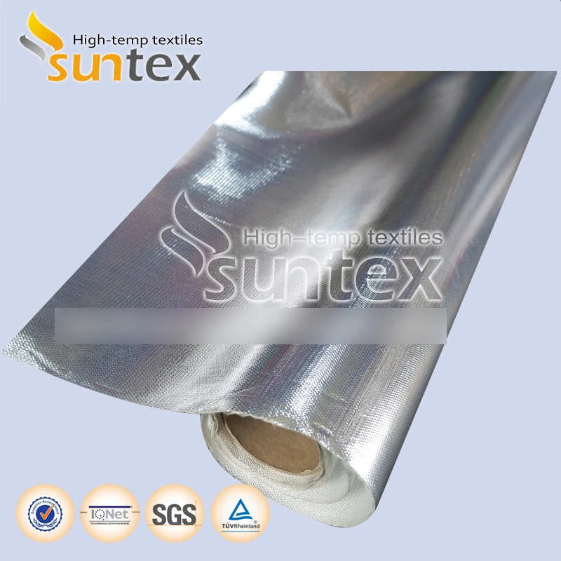 Tubería de protección para altas temperaturas exterior de aluminio Foil Laminado Fibra de vidrio Tela