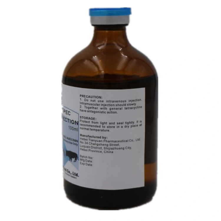 Hebei Tianyuan Veterinary Medicine Animal Drug Lincomycin Spectinomycin Injection for Animal, Horse, Sheep, Pig, Camel, Chicken Livestock