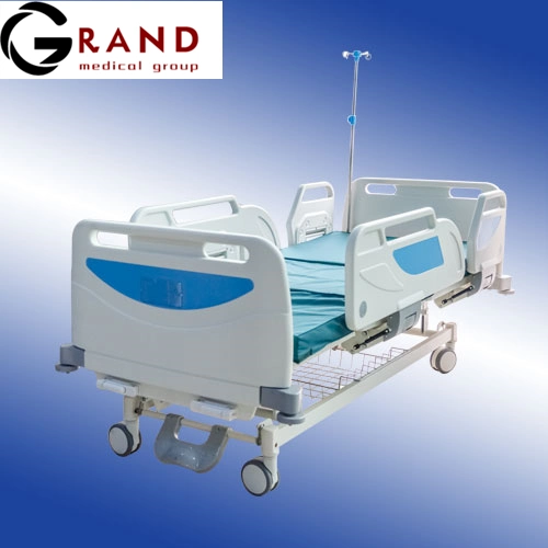 Precios baratos ABS Hospital cama paciente plástico lateral de la ICU Clínica Multi-función equipos médicos cama médica eléctrica