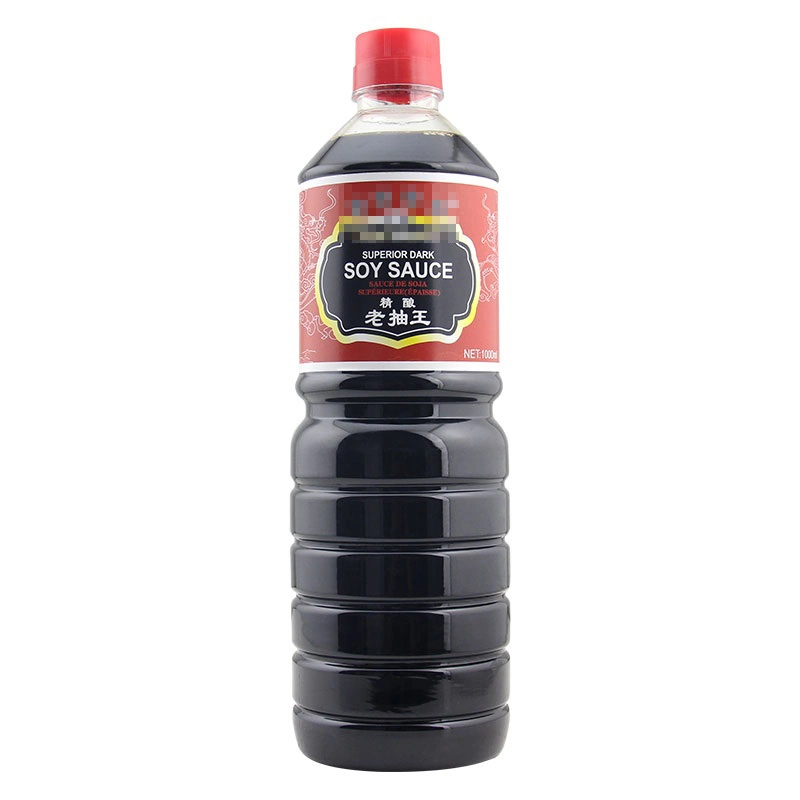 625 ml Salsa de soja oscura tradicional China Premium Natural preparada Para restaurantes