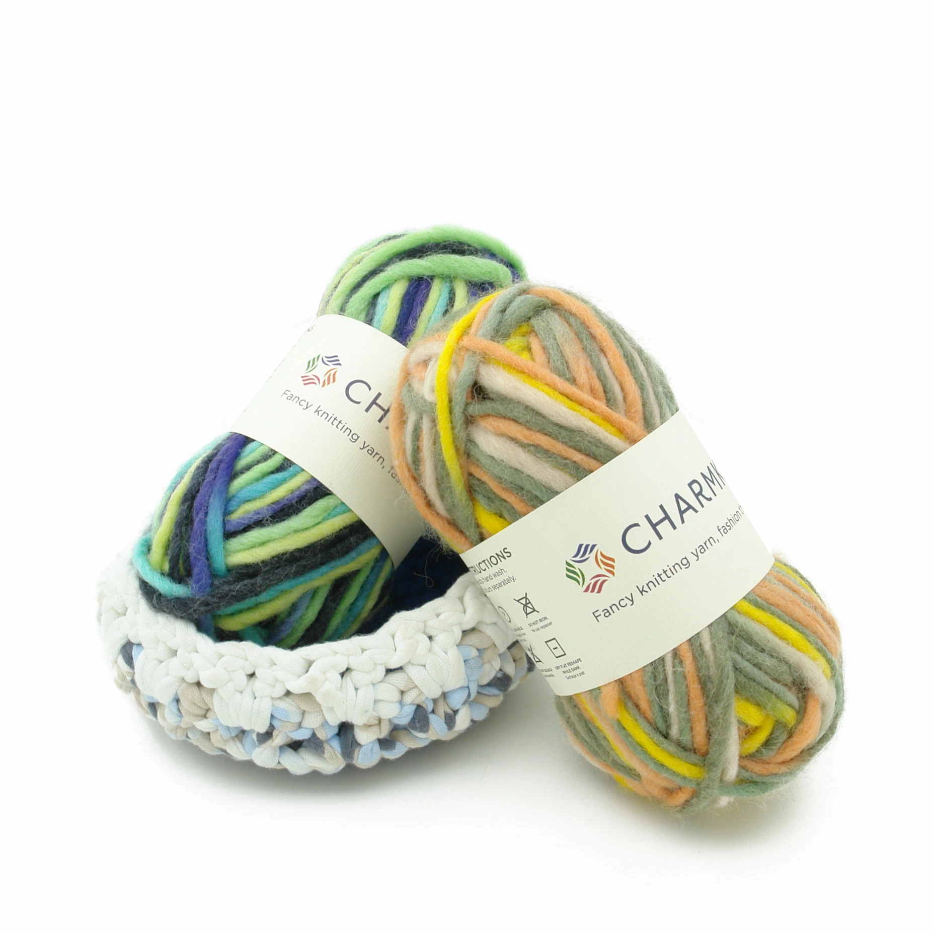 Charmkey High quality/High cost performance  Mixed Color 100% Wool Yarn for Hand Knitting