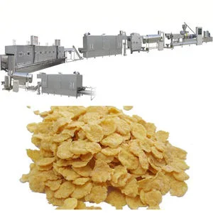 Extruded Puff Corn Rice Cereals Breakfast Coco Chocolate Corn Flakes Making Machine