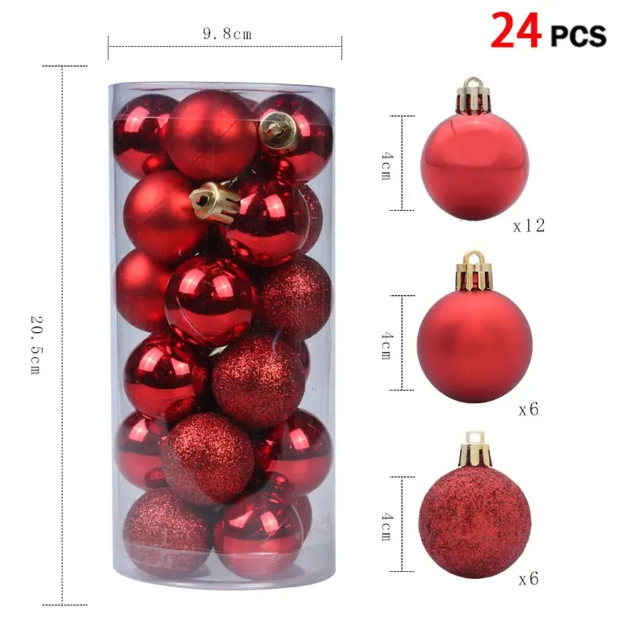 Christmas Tree Hanging Ornaments Ball Plastic Christmas Balls Navidad Baubles Christmas Decorations Supplies