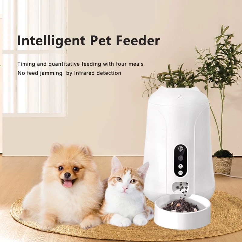 8L Feeding Remote Pet Automatic Feeder Dog Cat WiFi Video Intelligent Feeder