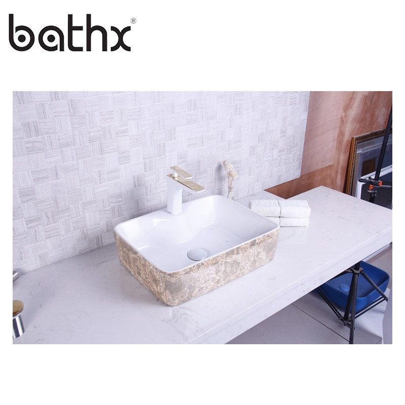 Beliebte Design Sanitär Badezimmer Lavabo Wash Hand Eitelkeit Keramik Künstlerische Becken