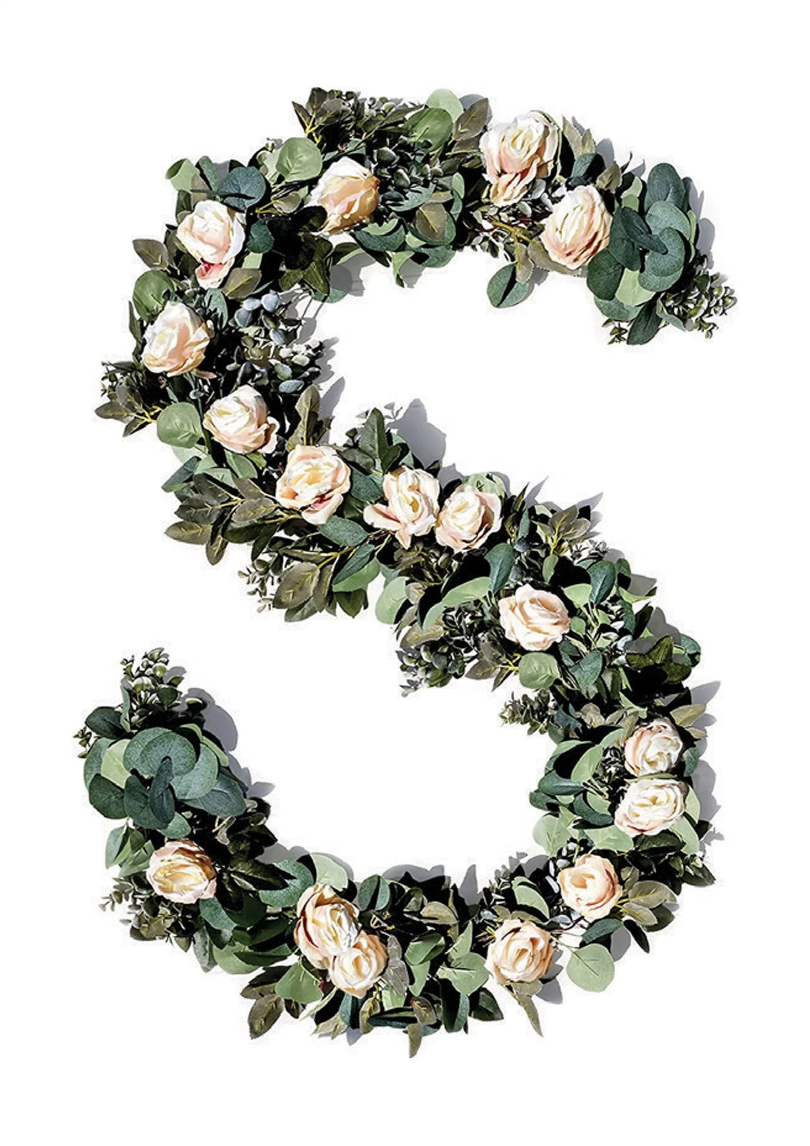 Luxury 6.5 FT Artificial Plant Eucalyptu Artificial Flower Vine IVY Rose Garland Indoor Outdoor Decoration