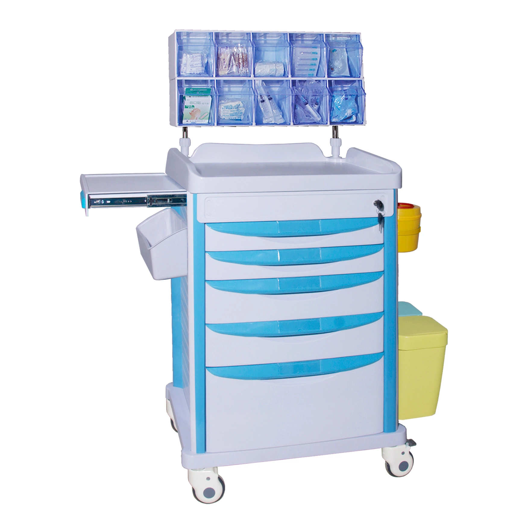Hospital Multi-Fonction Lightweight ABS Plastic Anesthesia Trolley