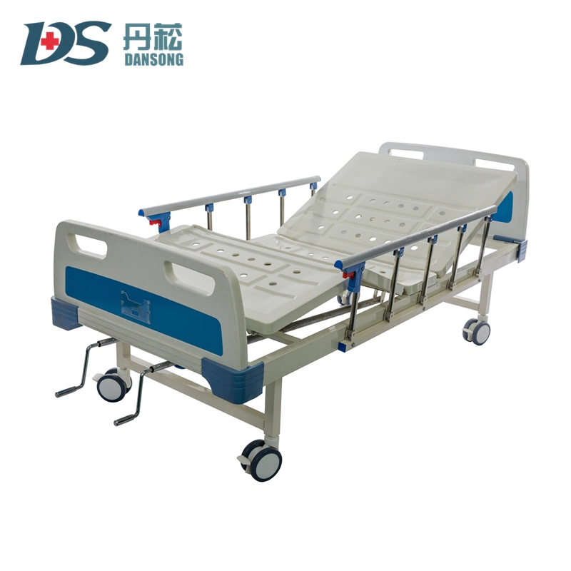 High quality/High cost performance  Adjustable 2 Functions ABS Headboard Manual Medical Hospital Bed