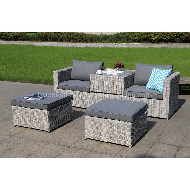 Hot Sale Luxury Outdoor Rattan Furniture Garden Sofa Set with Waterproof Cushion