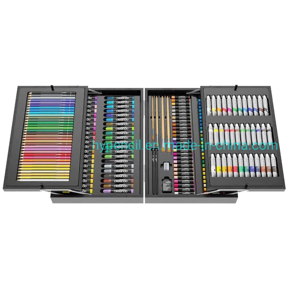 Material artístico - 97PCS Arte artístico dibujo conjunto en madera Caso