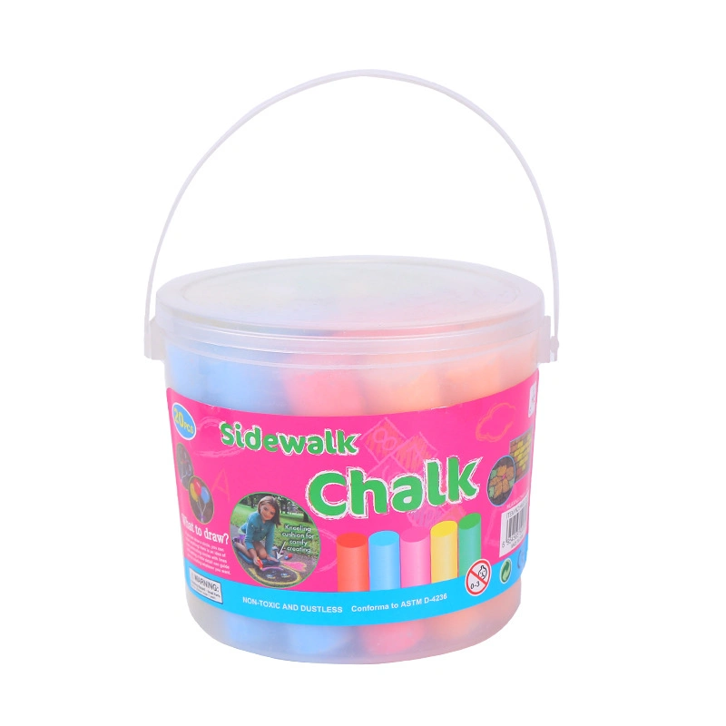 20 Piece Sidewalk Chalk Play Set for Kids Nontoxic Outdoor Jumbo Chalk Set with Storage Bucket