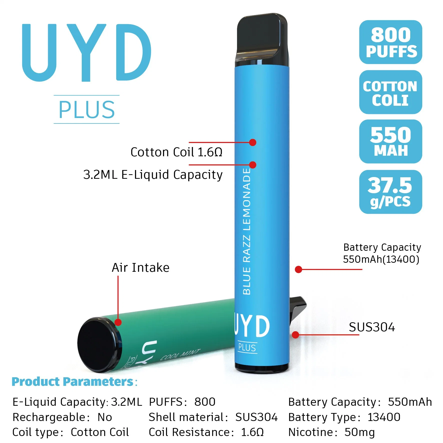 OEM/ODM cores sólidas mistas sabores Atacado Vape descartável e-cigarro Pape 	Kits