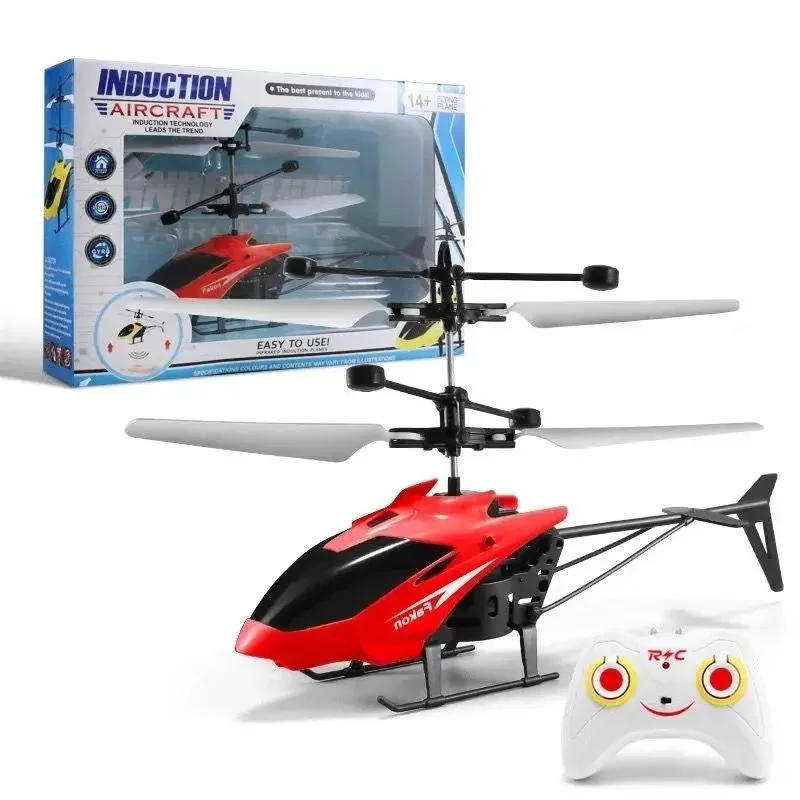 Ruunjoy Aircraft Helicopter Toy Charging Remote Control Aircraft Gesture Suspension Induction Airplane Children Smart Plane Toy