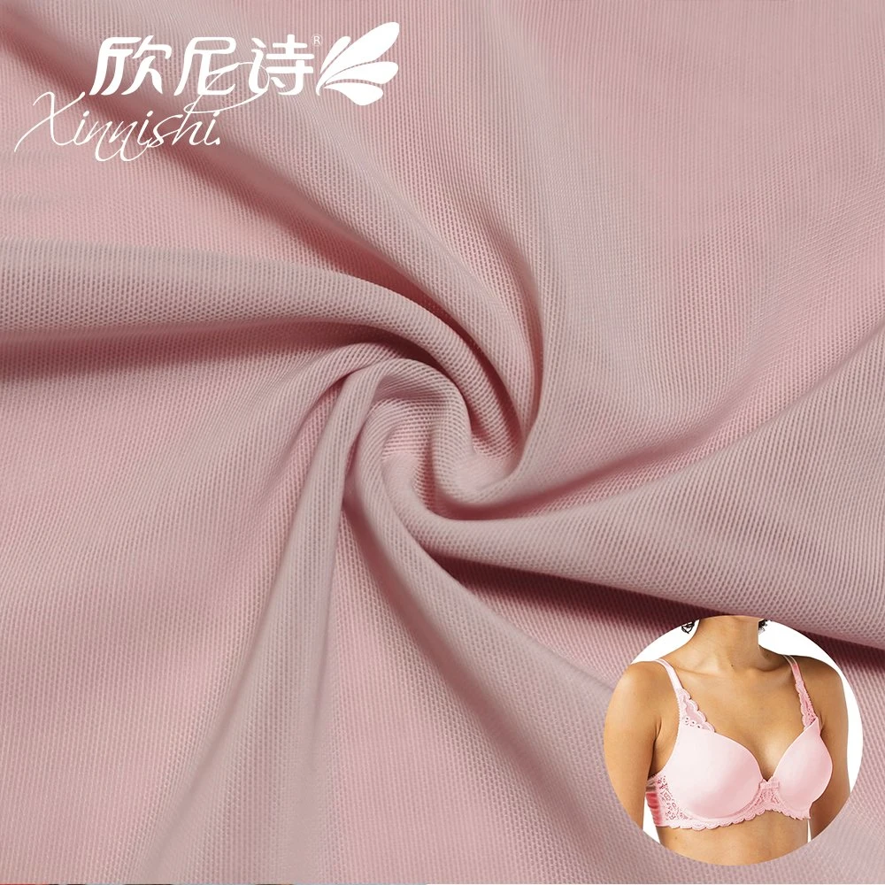 4 Way Stretch 93% Polyester 7% Spandex Knitted Lingerie Mesh Fabric